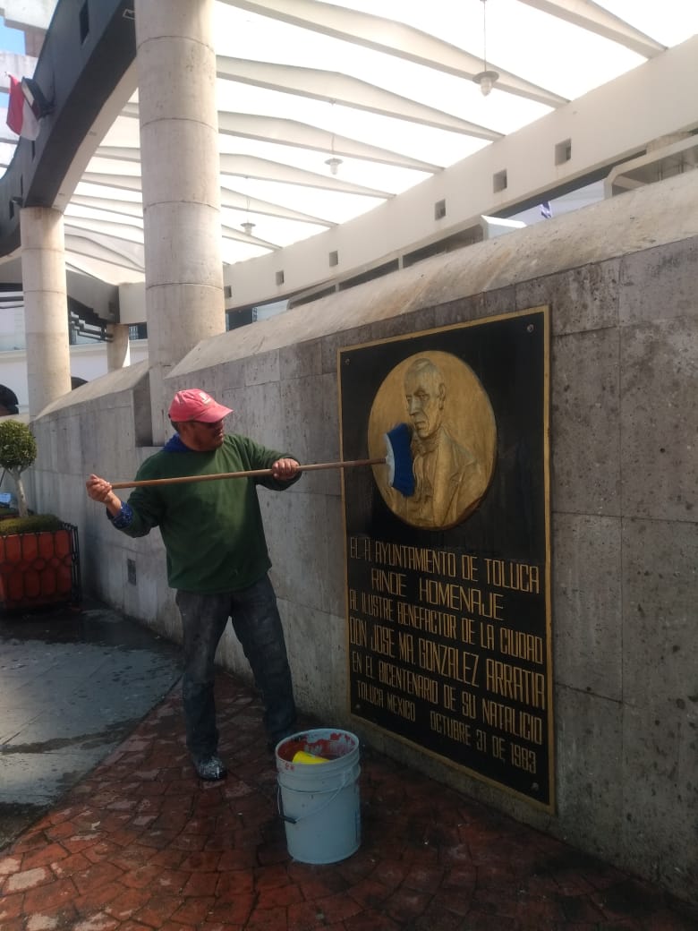 El gobierno de Toluca continúa con trabajos de rehabilitación de espacios públicos