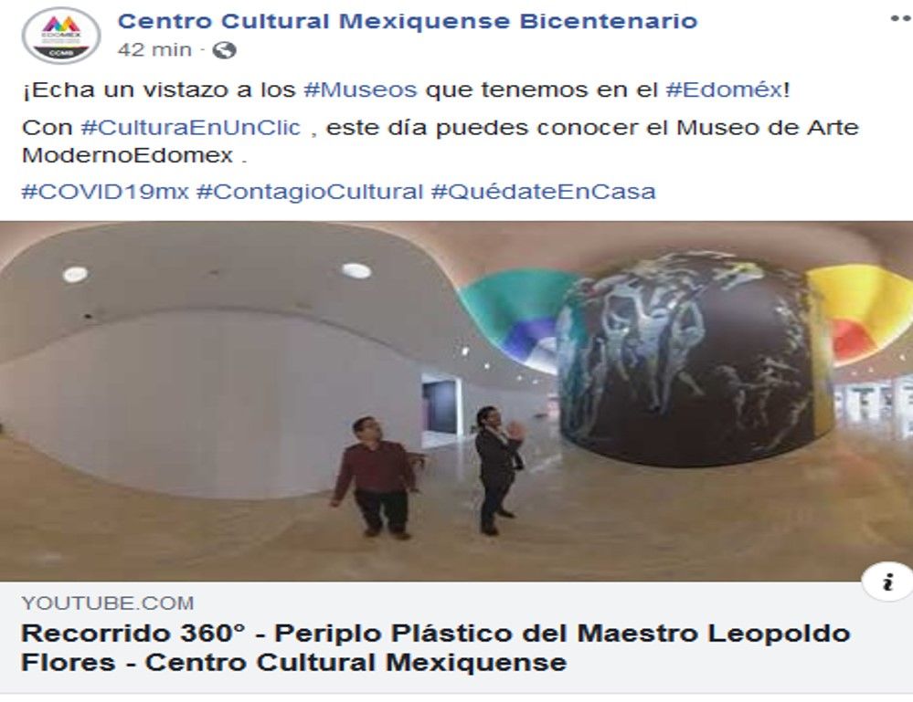 Analizan mural "Periplo Plástico”de Leopoldo Flores en recorrido virtual por Museo de Arte Moderno