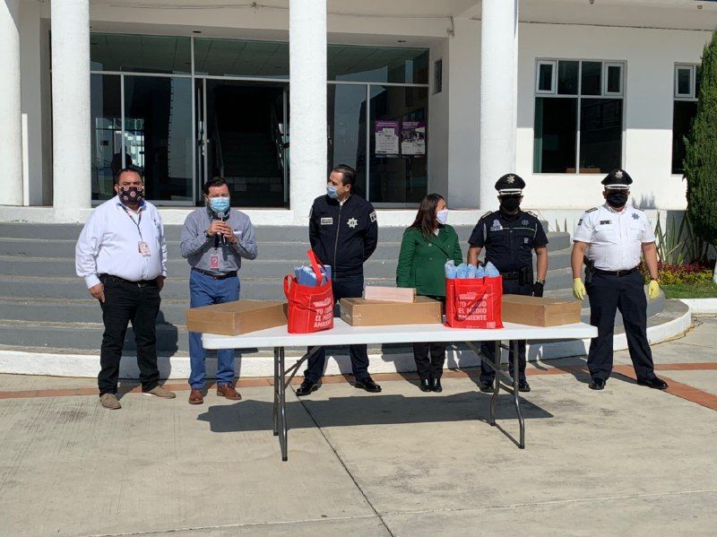 Recibe Toluca donación de equipo de protección para elementos de la policía municipal